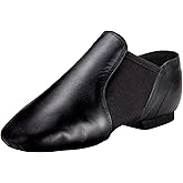 Linodes Unisex Leather Upper Jazz Shoe Slip-on for Women and Men's Dance Shoes