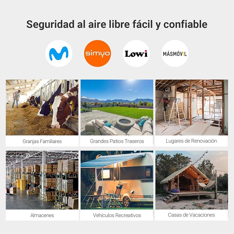 Câmara de vigilância exterior 4G sem WiFi com bateria recarregável de 5200mAh, modo AOV 2K, deteção de pessoas/veículos, visão noturna a cores, áudio bidirecional, defesa ativa, CB3 (SEM SIM)