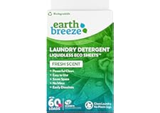 Earth Breeze Laundry Detergent Sheets - Fresh Scent - No Plastic Jug (60 Loads) 30 Sheets, Liquidless Technology…