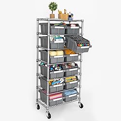 Seville Classics Heavy Duty NSF Bin Rack Solid