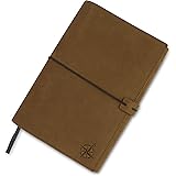 A5 Leather Journal Cover - Genuine Leather Cover for Notebooks, Books, Bullet Journals (5.7 x 8.25 in) Compatible with Leucht