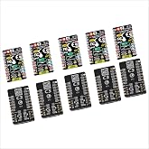 M5Stack Official M5Stamp C3 (5pcs) | ESP32-C3 RISC-V mini board, 160MHz, 4MB Flash, Wi-Fi, secure boot, Type-C, RGB LED, supports Arduino/ESP-IDF.