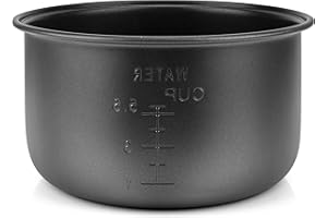 Linkidea Rice Cooker Inner Pot Replacement, 304 Stainless Steel Pressure Cooker Pot, Dishwasher Safe Replacement Inner Compat
