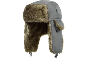 JJTKZYH Trapper Warm Russian Trooper Hat Ushanka Cap Winter Trapper Ear Flap Hats