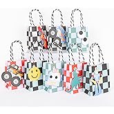 Meri Meri Toybox Icon Paper Party Bags (Pack of 8), 80s Theme Party Favor Bags, Colorful Tags & Stickers, Retro Birthdays, Ages 3+