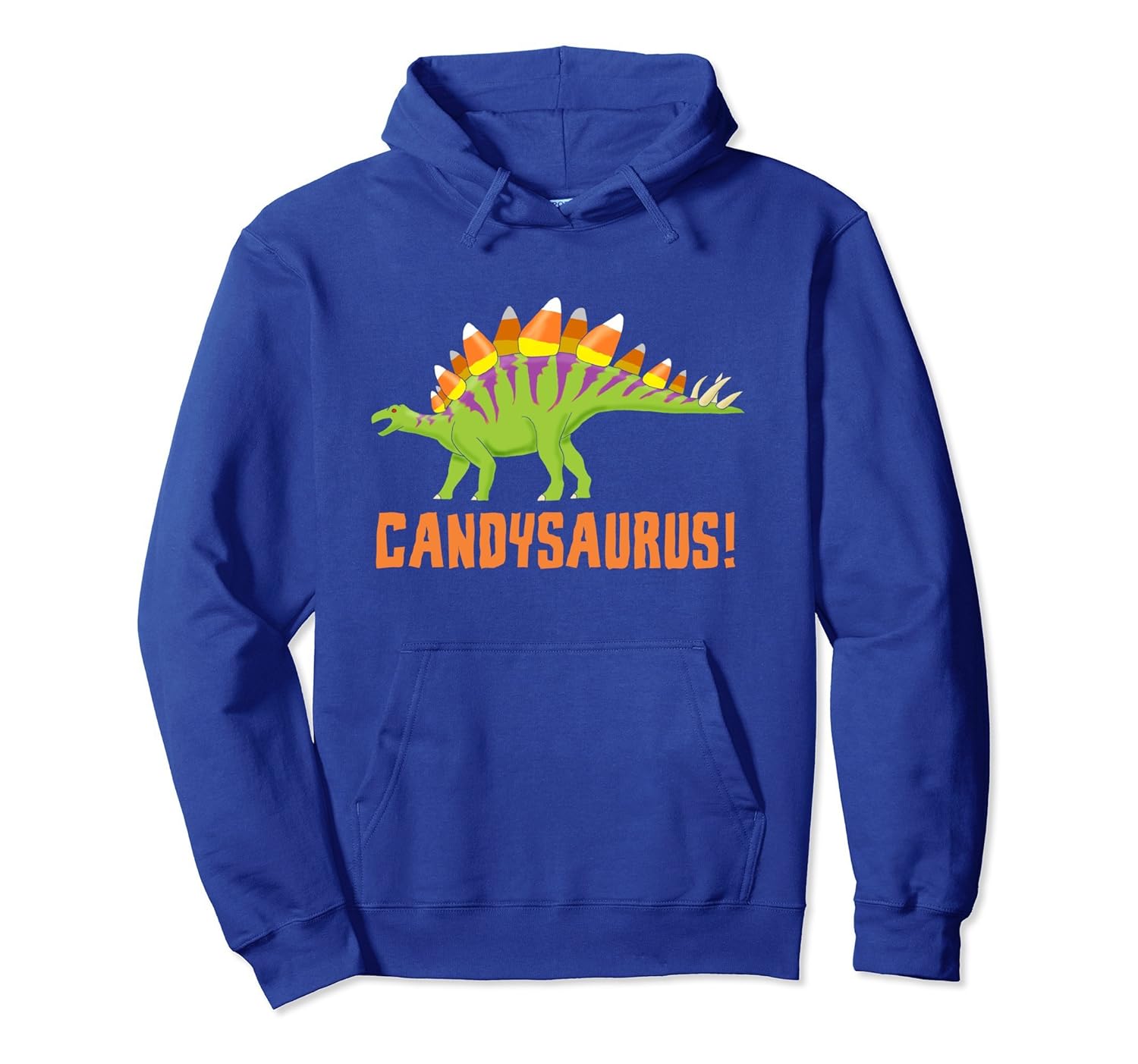 Candysaurus Stegosaurus Dinosaur Halloween Candy Corn Hoodie- TPT