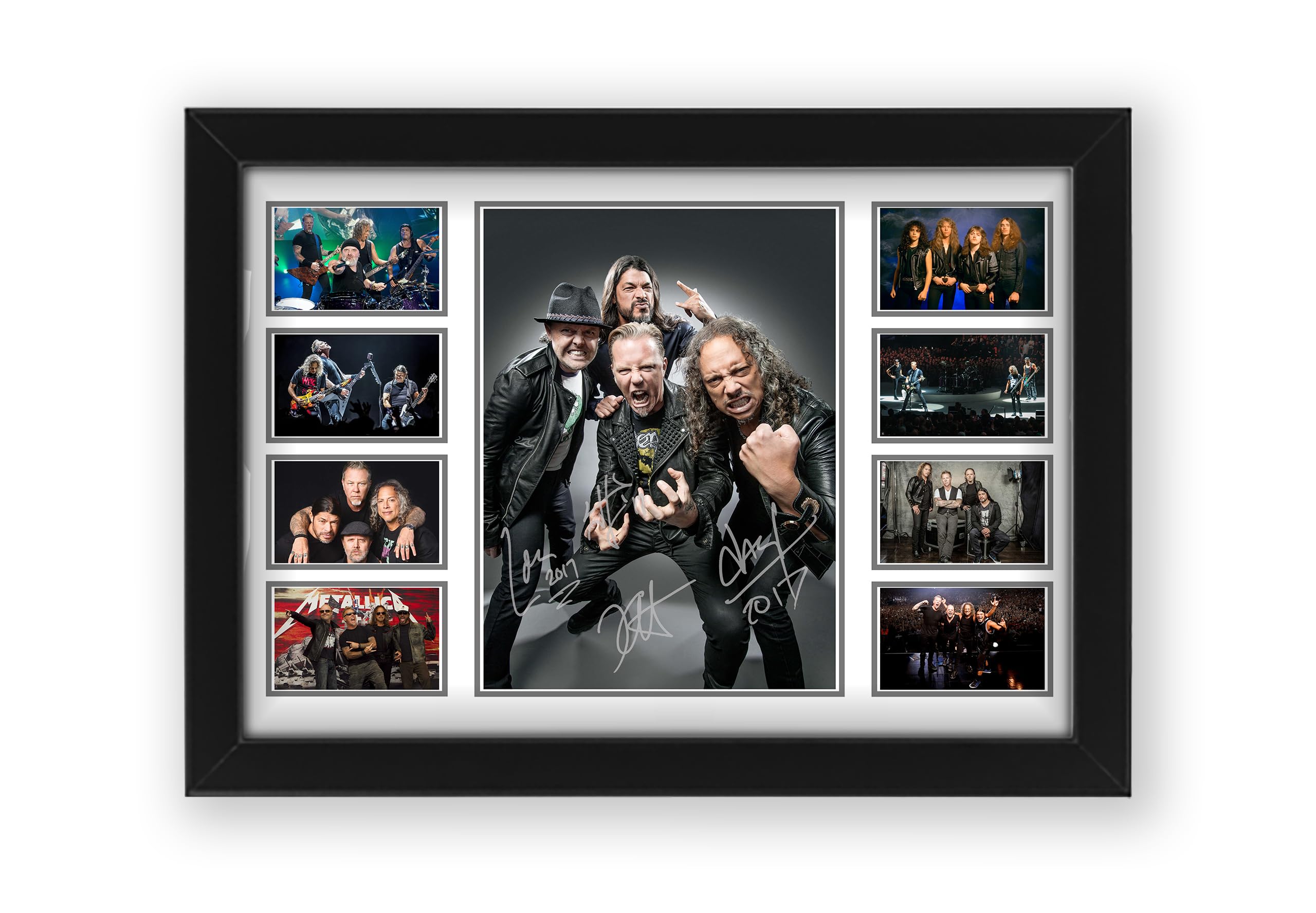 Metallica Signed Poster Print - Limited Edition Autograph Fan Gift – Collectible Memorabilia Merchandise (Framed A4 (30x21cm))