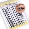 Wispy Lash Clusters Manga Eyelash Clusters Wispy Cat Eye Lashes D Curl Cluster Eyelash Extensions with Bottom Lashes Fairy Cluster Lashes 140Pcs Natural DIY Lash Extension by JIMIRE