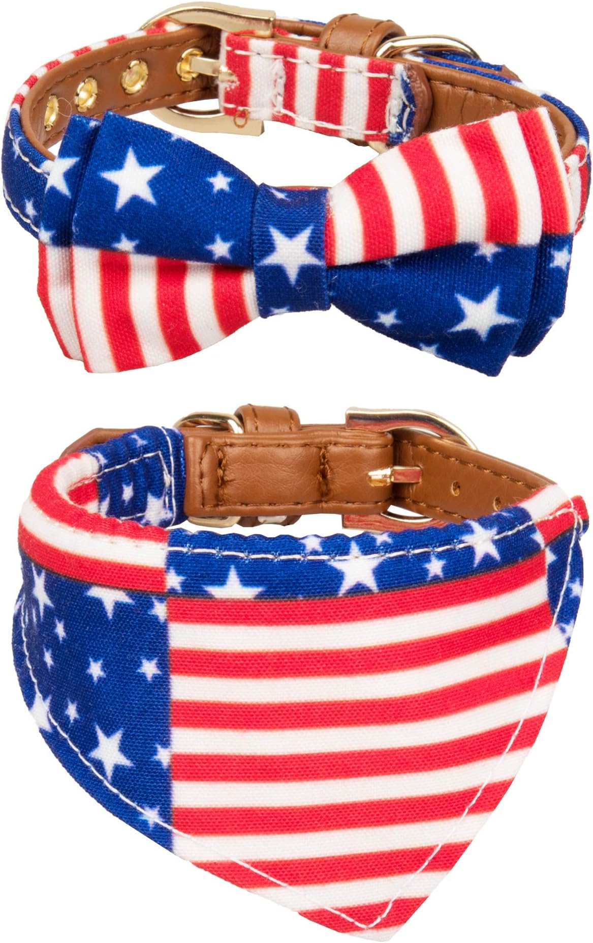 Gyapet Collar for Cat Small Dog Bandana Bowtie Puppy Kitten 2 Packs Adjustable Scarf Cute Camo