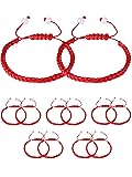 Gejoy 12 Pieces Handmade Kabbalah Red String