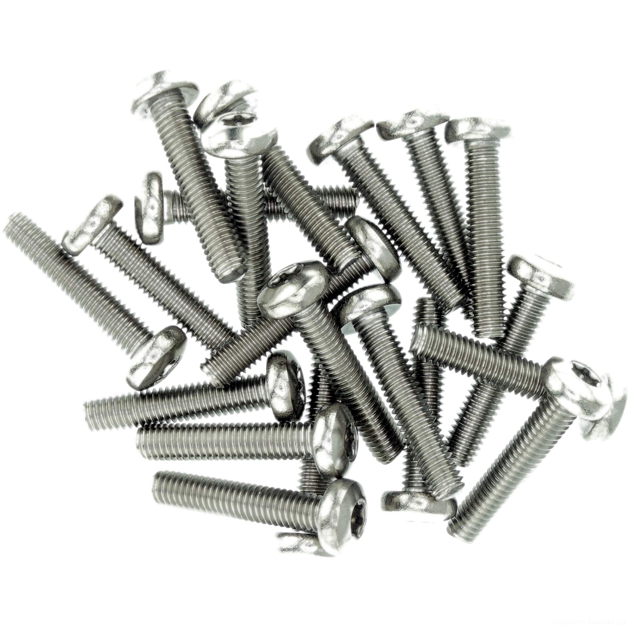 M4 (4mm x 6mm) TX Pan Thread Rolling Screw - Stainless Steel (A2) (Pack of 20)
