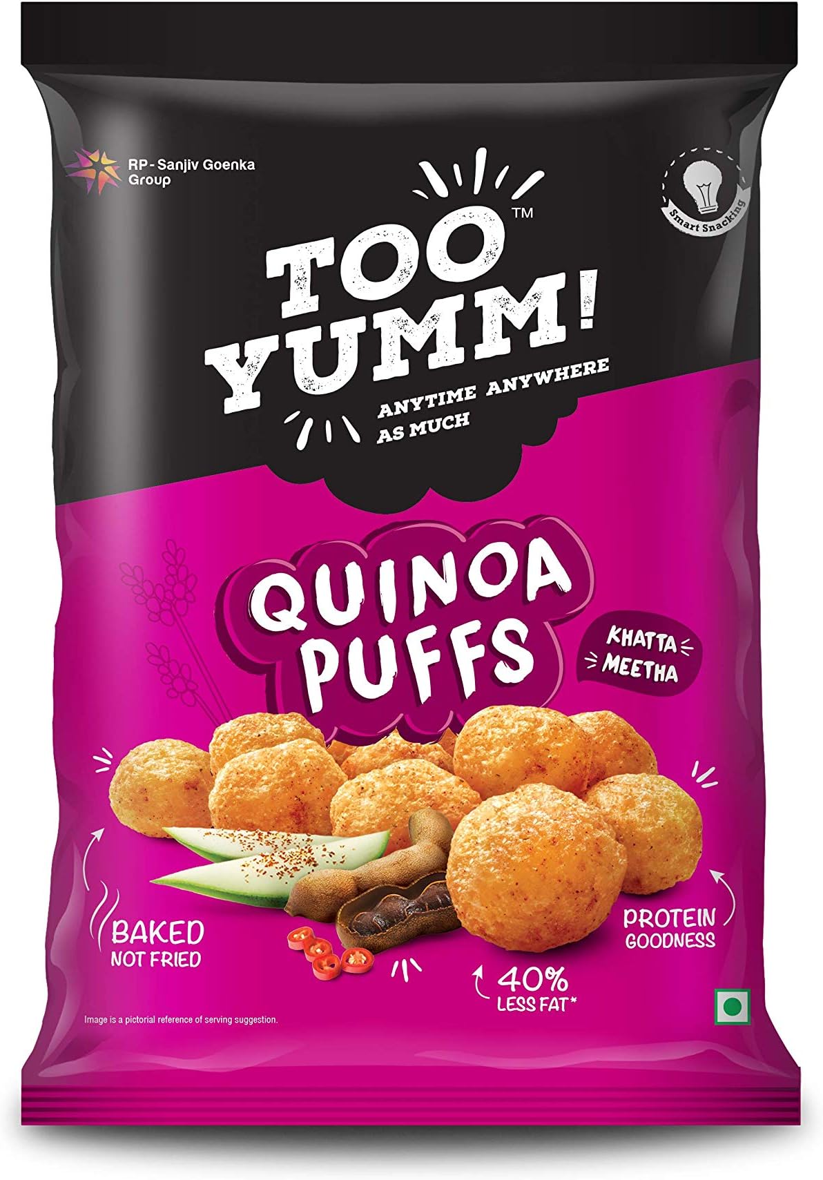 Too Yumm Quinoa Puffs Khatta Meeta, 44g
