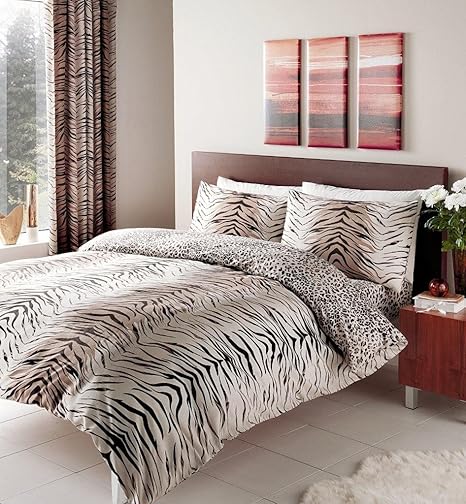 Zebra Schwarz Weiss Animal Print Bettwäsche: Amazon.de: Küche & Haushalt