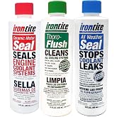 Irontite 3-Pack Cooling System Additives - Thoro-Flush, All Weather Seal, Ceramic Motor Seal - Premium Leak Sealants, Rust &amp; Scale Removers, Preventative Maintenance for Radiators, Head Gaskets &amp; More