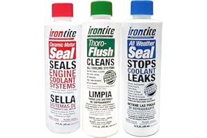 Irontite 3-Pack Cooling System Additives - Thoro-Flush, All Weather Seal, Ceramic Motor Seal - Premium Leak Sealants, Rust & Scale Removers, Preventative Maintenance for Radiators, Head Gaskets & More