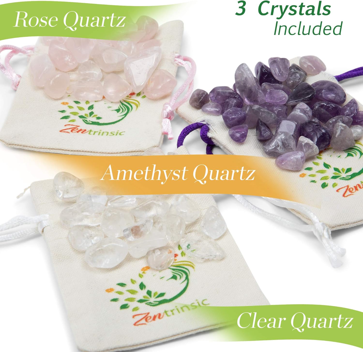 Zentrinsic Crystal Infused Water Bottle includes 3 sets of Healing Crystals-Rose Quartz, Clear Quartz, Amethyst & a Neoprene Sleeve to allow you to create Elixirs of Love & Tranquillity, Clarity & Power, Peace & Energy OR use your own Gems and Stones: Kitchen & Dining