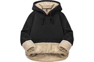 TACVASEN Women's Sherpa Lined Hoodies Thick Fleece Thermal Sweatshirt Pullover Kangaroo Pocket Winter Warm Casual Sweaters