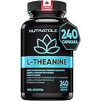 Nutratology L-Theanine 250MG Capsules | Canadian-Made | For Stress Management & Relaxation - Promotes Focus, Alertness & Clar