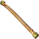 LASCO 10-1351 Water Flex, Corrugated Copper, Brass Nuts, 3/4-Inch Female Pipe Thread by 12-Inch Long