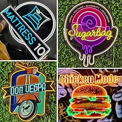 CIONAOR Custom Neon Sign, Personalized UV Printed