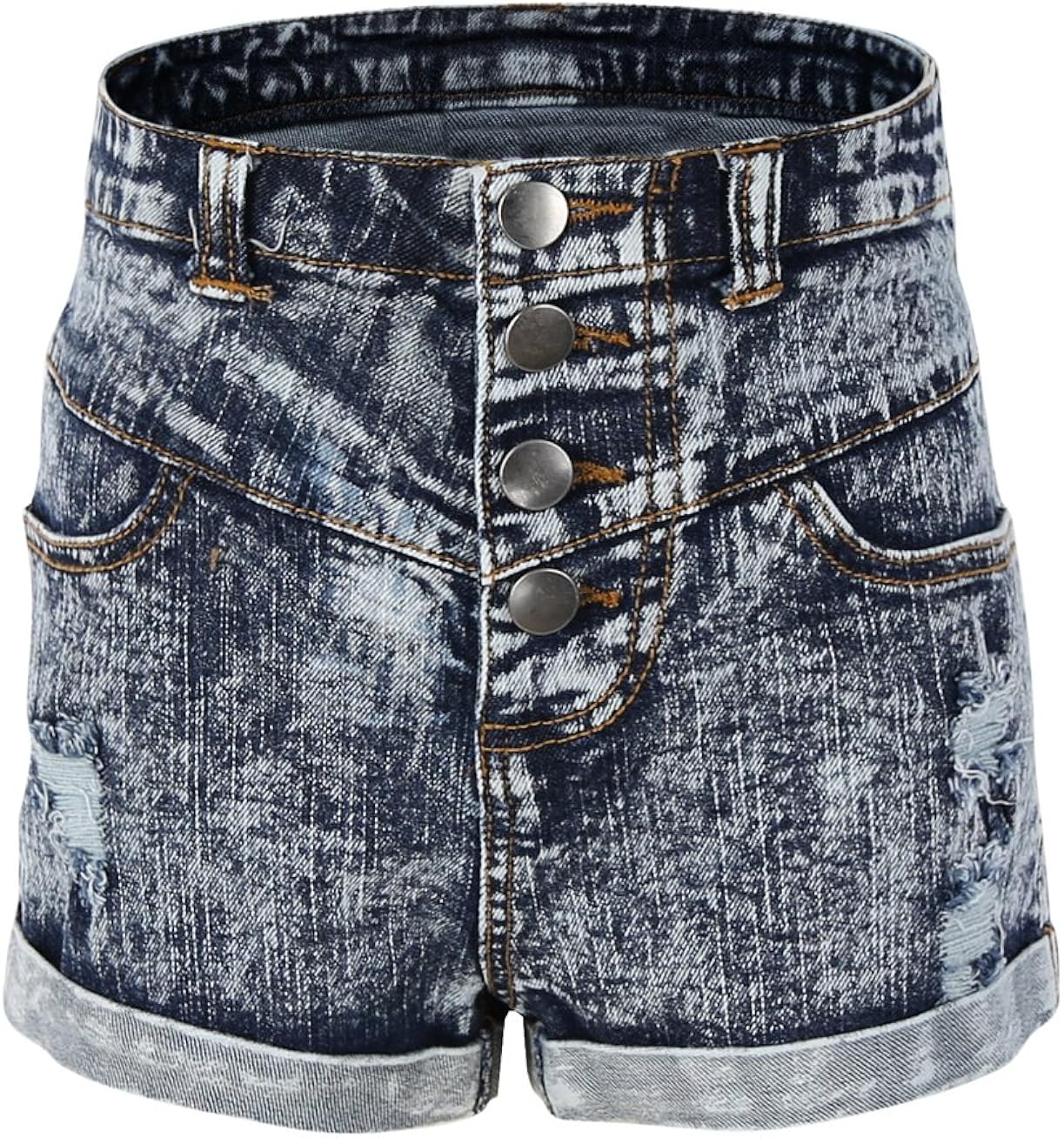 big girl wearing high waisted shorts