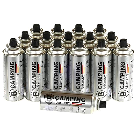 227 g/400 ml Butane Gas Cartridges with Valve for Barbecue, Blow Torch