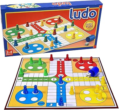 Navoys Classic Ludo Board Game Foldable 36 cm Multicolour Plastic