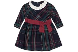 Hope & Henry Girls' Short Sleeve Special Occasion Peter Pan Collar Dress