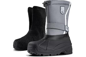 FREE SOLDIER Mens Snow Boots Insulated Waterproof Hiking Winter Shoes Nonslip Outdoor Ankle Cold Weather Boots