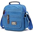 Sunsomen Mens bag Canvas Shoulder Bag Small Messenger Crossbody Bag Work Bag Vintage Multi-function