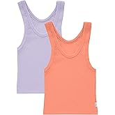 Hanes Women's Originals Comfywear Rib Crop Cotton Tank Top (2-Pack)