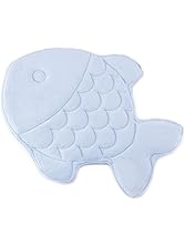 Hughapy Bathmat Slow Rebound Memory Foam Children Bath Rug Christmas Fish Slip Resistant Coral Fleece Mat Doormat Carpet (Blue)
