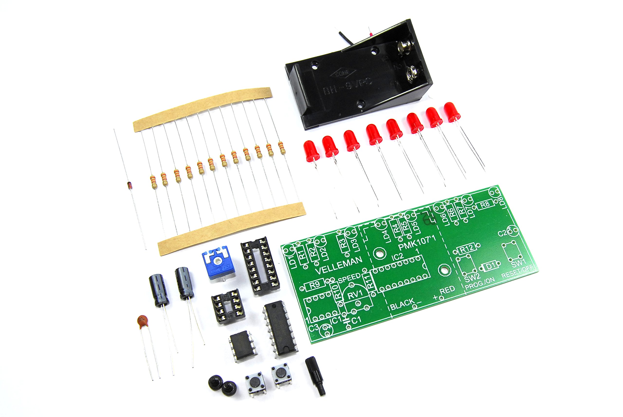 Velleman MK107 LED Running Light Mini Kit, multicolored