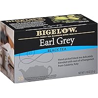 Bigelow Tea Earl Grey Black Tea, Caffeinated, 120 Total Tea Bags, 20 Count (Pack of 6)