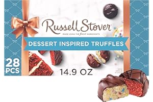 RUSSELL STOVER Assorted Milk & Dark Chocolate Dessert Inspired Truffles Candy Gift Box, 14.9 oz.