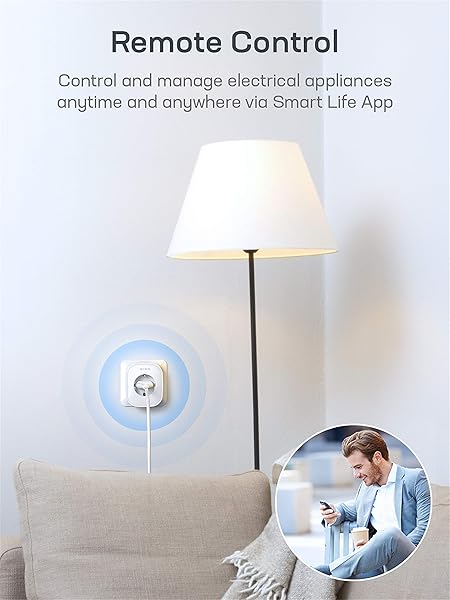 TECKIN Enchufe Inteligente 16A 3680W Enchufe WiFi Con Monitor de Energa Compatible con Alexa Google Home Enchufe con Control Remoto y Funcin de Temporizado Enchufes Inteligentes 2 Packs