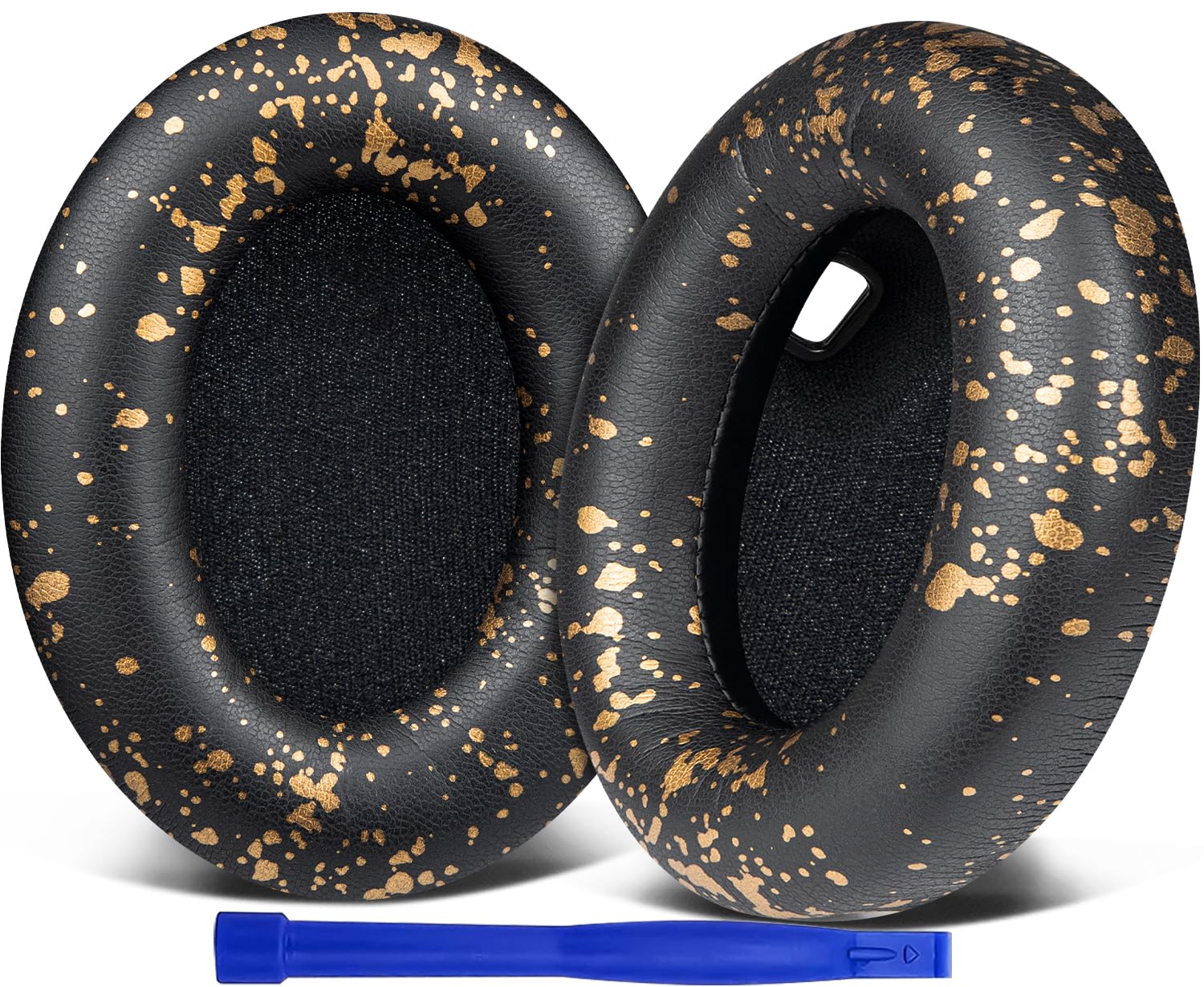 SOULWIT Replacement Earpads for Sony WH-1000XM4 (WH1000XM4) Headphones, Ear Pads Cushions with Noise Isolation Foam, Added Thickness, Without Affecting Sensor - Black Gold — image 1