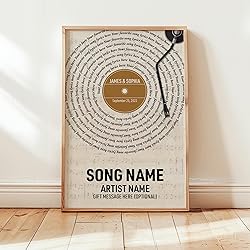 First Dance Song Lyrics Gift UNFRAMED Poster
