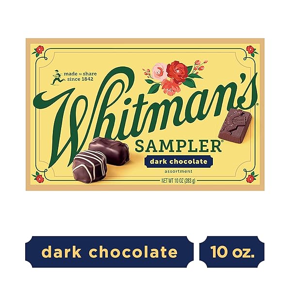 WHITMAN’S SAMPLER MOTHER’S DAY GIFT BOX, DARK CHOCOLATE ASSORTMENT, 10 OUNCE (22 PIECES)