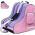 Hytiland Roller Skate Bag, Breathable Ice Skate Bag with Adjustable Shoulder Strap Large Capacity Skate bag Fit Inline Skates,Ice Skates, and Most Roller Skate Accessories for Kids and Adults, Purple