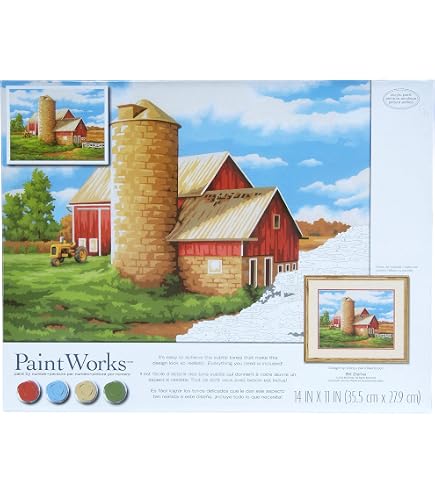 Kit De Pintura Por Números Dimensions - Baliza Al Atardecer, 41x51 Cm, Incluye Lienzo, Pinturas Y Pincel