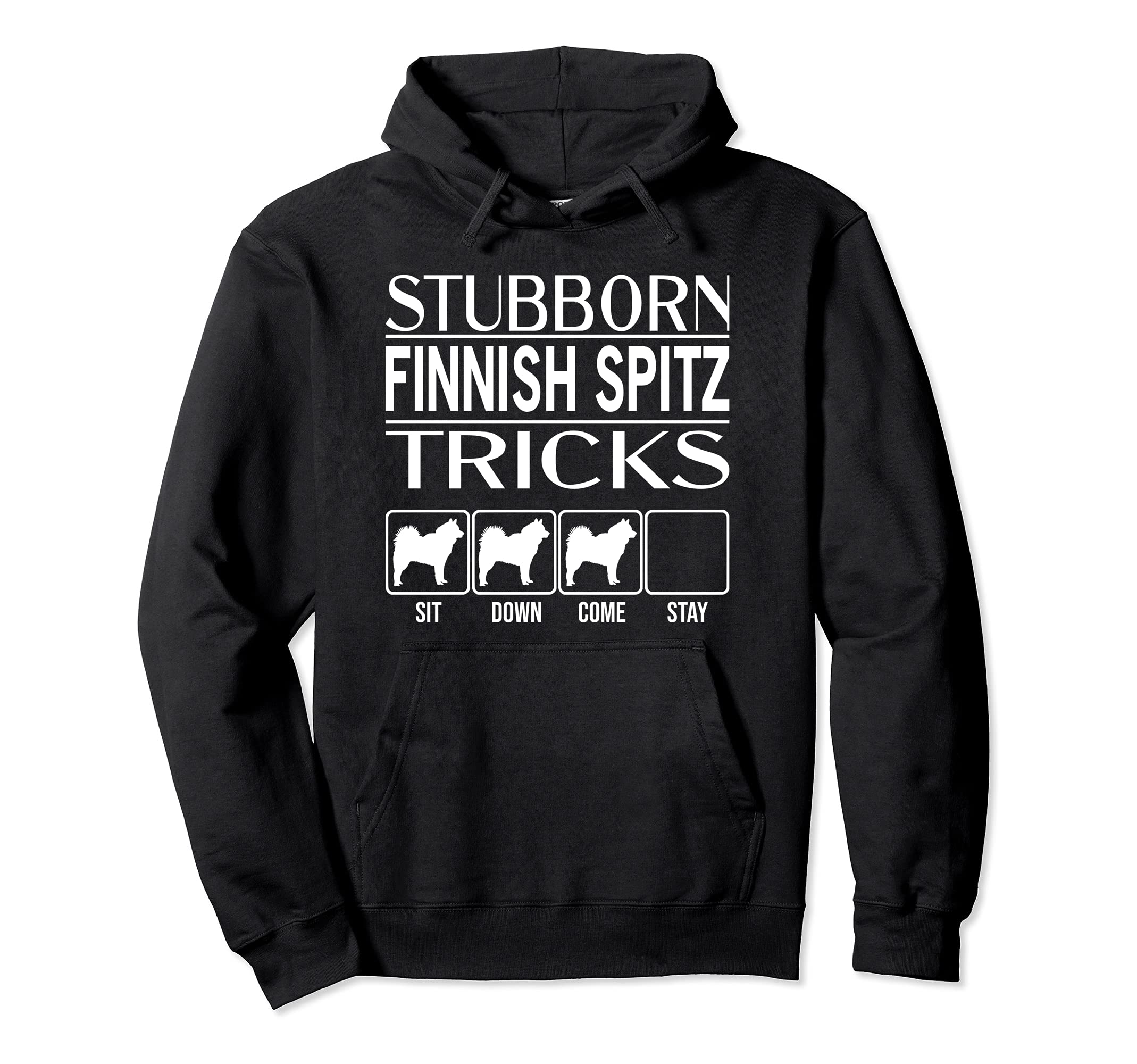 Stubborn Dog Tricks, funny dog gift, Funny Finnish Spitz Pullover Hoodie