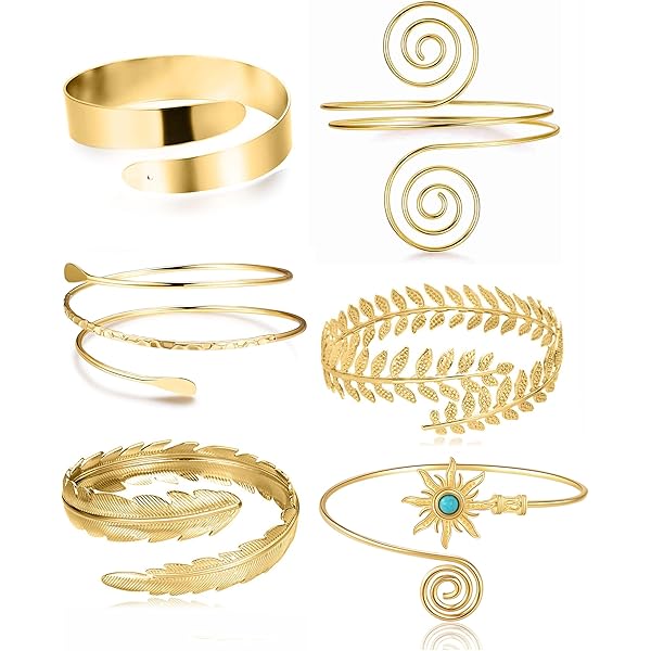 Amazon.com: RIOSO 10 Pieces Arm Cuff Upper Arm Band Cuff Bracelets