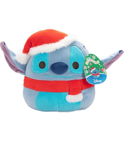 Amazon.com: Squishmallows 8-Inch Stitch Holiday Jazwares Disney