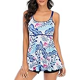 Zando Womens Swimsuits 2 Piece 2025 Tankini Bathing Suits Swim Suits for Women Swimwear Bathing Suit Top with Boyshorts