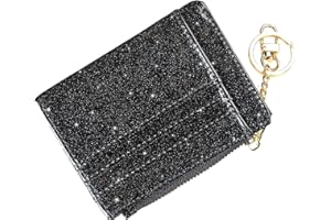 woogwin Womens Slim RFID Credit Card Holder Mini Front Pocket Wallet Coin Purse Keychain