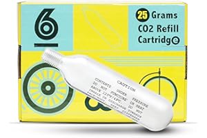 CyclingDeal 16g or 25g Threaded CO2 Cartridges Refills for Bike Bicycle Pump CO2 Inflator Heads - Great Refill for Mountain or Road Bikes Tires