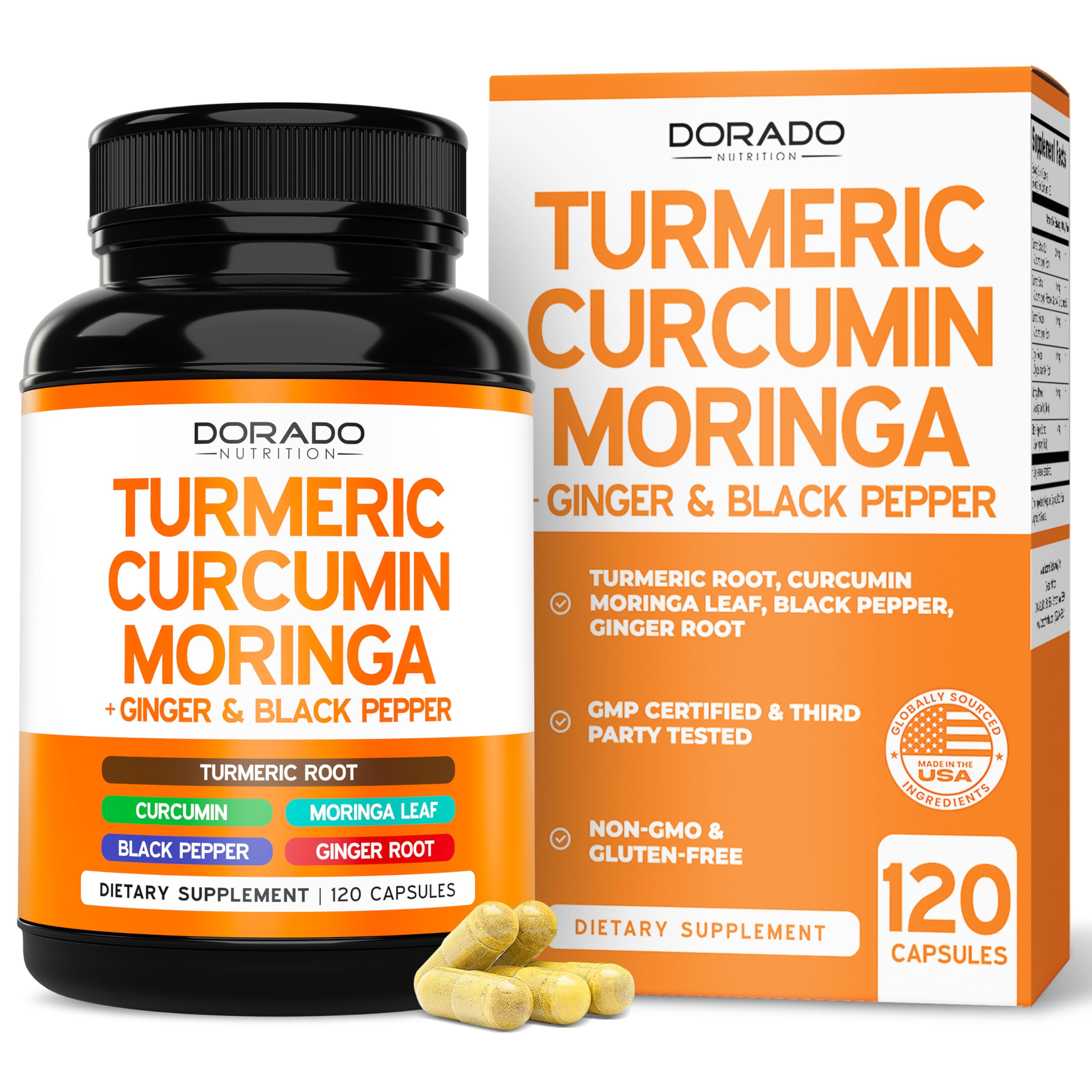 Turmeric Curcumin Ginger + Moringa & Black Pepper