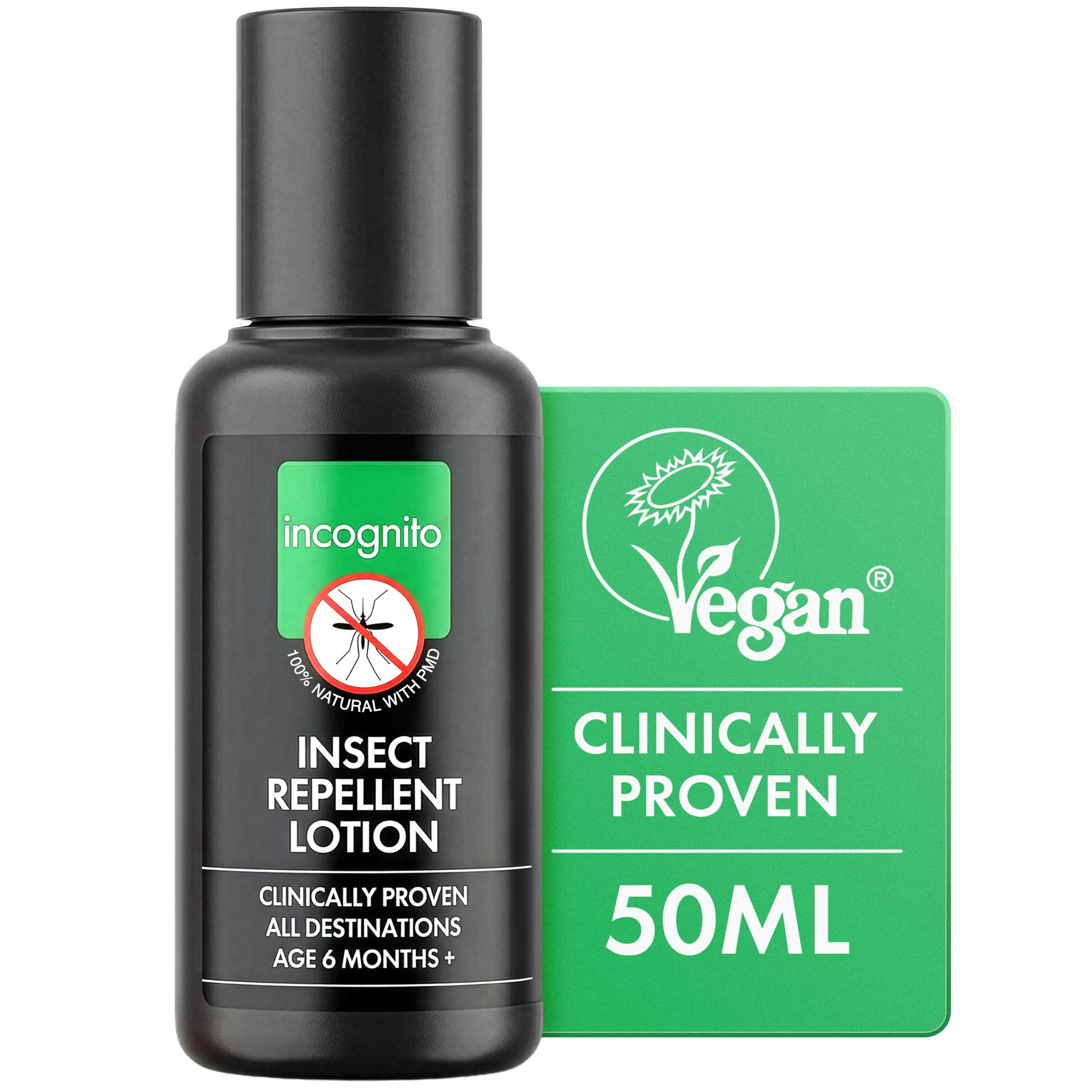 Incognito Insect Repellent Lotion 50ml | Protects for Up to 7 Hours | Natural DEET Free Formula | Insect Repellent & Moisturiser for Soft Protected Skin | Travel Friendly Organic Mosquito Repellent — image 1