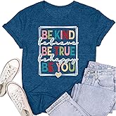 SUWATOIN Womens Be Kind Shirts Kindness T-Shirt Be True Be You Be Brave Be Happy Tee Inspirational Gifts Top